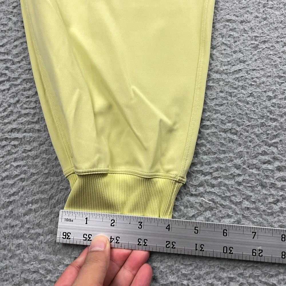 Lululemon Stretch High Rise Jogger Pants Womens 12 Yellow Luxtreme LW5DCRS